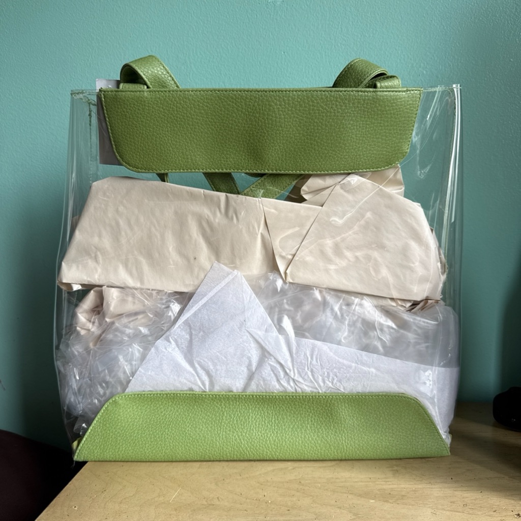 Green Transparent Tote Bag